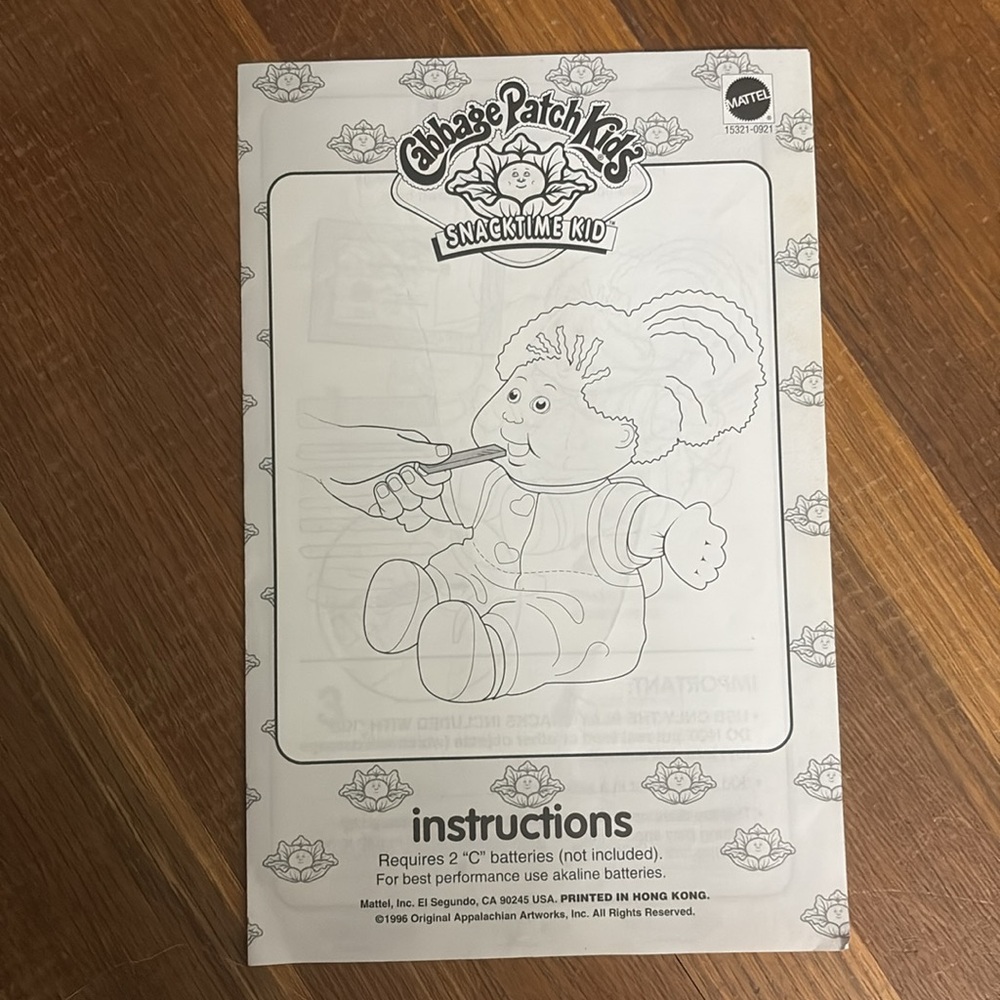 1996 Cabbage Patch Kid Snacktime Kid Works - Picture 12 of 14